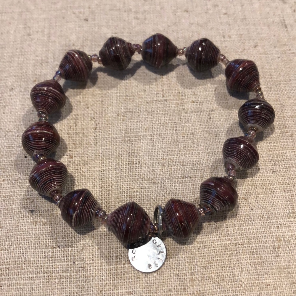 Bead for Life BLISS Brown Marbled Bangle Bracelet